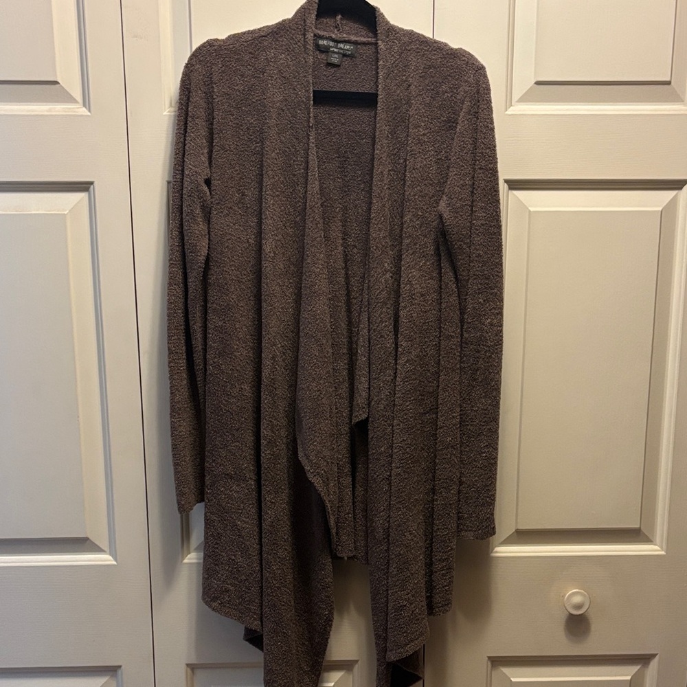 Barefoot Dreams Chocolate Open Front Cardigan